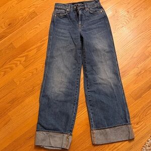 Veronica Beard Dark Blue Wide-Leg Jeans